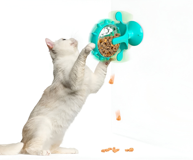 Interactive Cat Treat & Feeding Wheel Toy