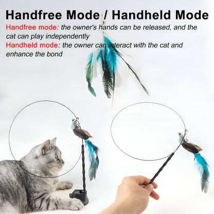 Bird/Feather Wand Cat Toy (With Suction Cup)