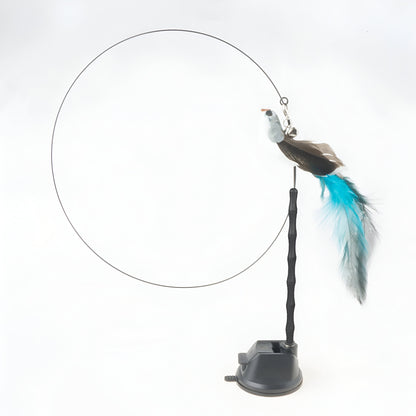 Bird/Feather Wand Cat Toy (With Suction Cup)