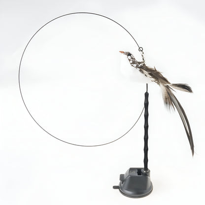 Bird/Feather Wand Cat Toy (With Suction Cup)